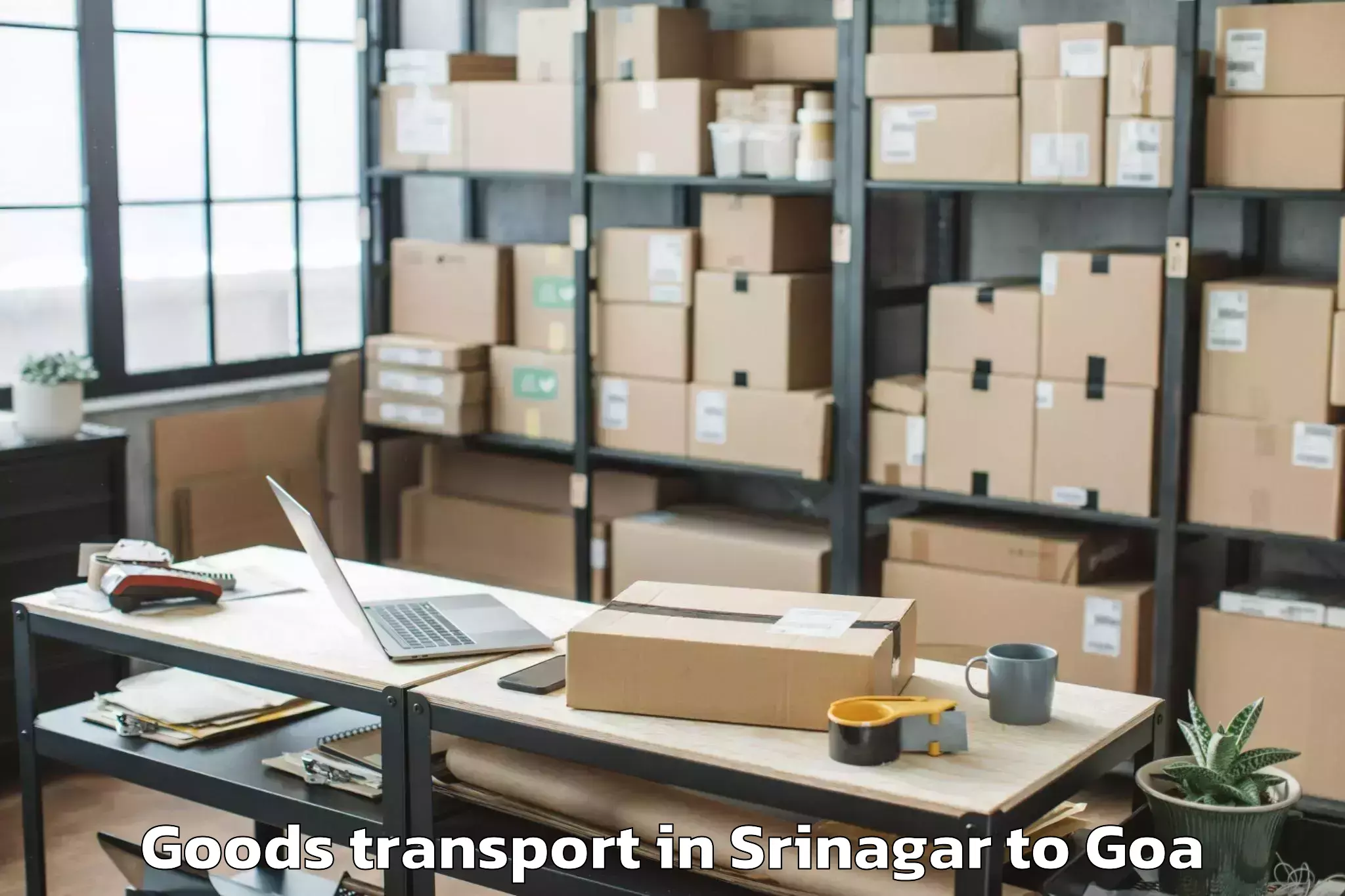 Book Your Srinagar to Valpoi Goods Transport Today